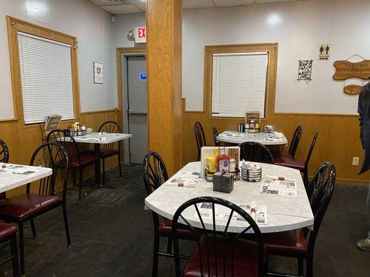 A snippet of the dining area