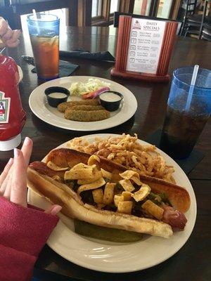 This is the giant footling chili cheese dog!