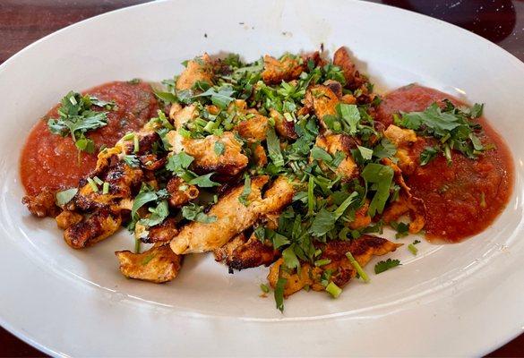 Grilled Fajita Chicken with Cilantro and Salsa