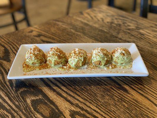 Elote Arancini, a fun appetizer to start out with