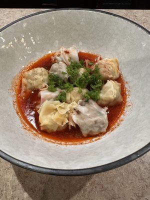 Spicy wonton appetizer