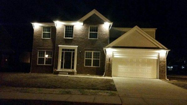 Soffit lights installed for a customer in Macomb twp.