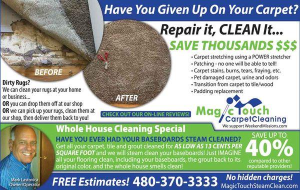 Carpet Repair and cleaning