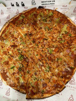 Chicken tikka pizza