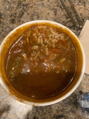 Seafood gumbo very salty