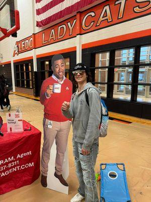 Jake was a hit at the Aledo High School in Fort Worth, TX career day. Lots of future agents in the making.