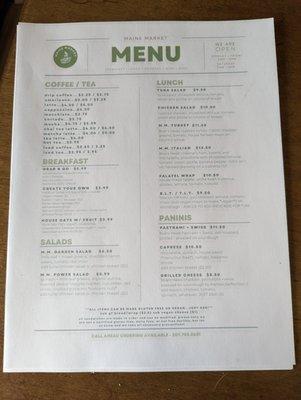 Café menu. SO MUCH can be made vegan!