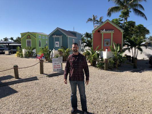 Scott checking out the Tiny Home Village in Matlacha out west.  Cool concept!