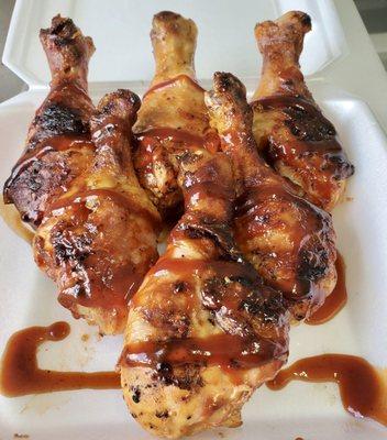 BBQ chicken legs-- so tender and delicious