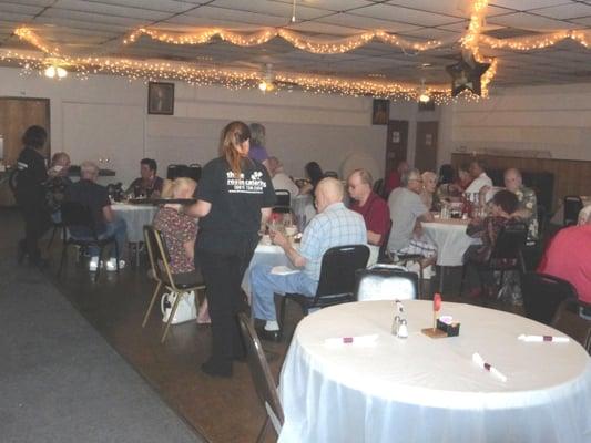 June 6, 2014 Great Dinner at the Lodge by three roses catering.