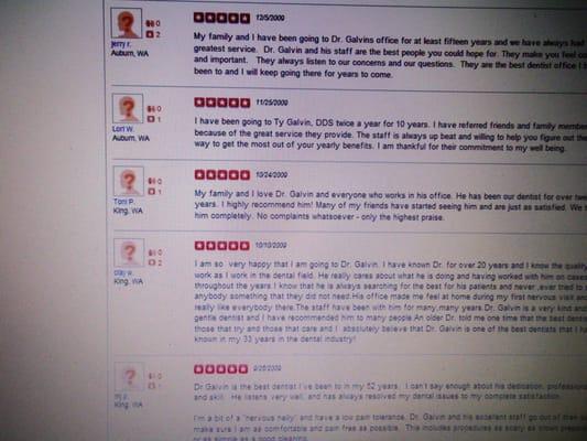 Please read all of our 5 STAR ratings @ "filtered reviews" bottom of page!