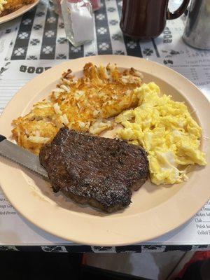 Steak and eggs