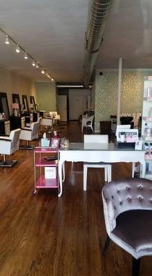 View from the front of Blo Salon