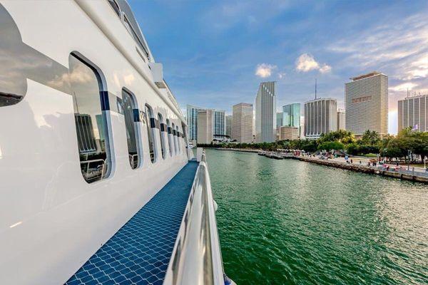 Every changing views of the Miami skyline when you depart from the Downtown Miami area.