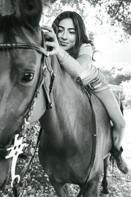 Resident Cowgirl and her horse Lily.