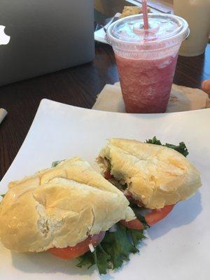 Chicken Bacon Ranch Sub and a Wildberry/Lemon Brain Freeze