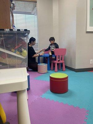 My Son Having His 1st Occupational Session With His Therapist Crisca!