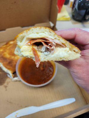 Meaty calzone