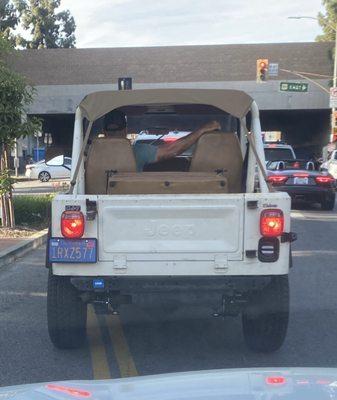 Happy jeep owner leaving the shop!