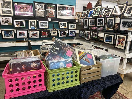 Records and autographed photos