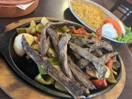 Beef fajita plate