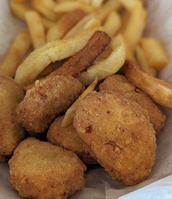 chicken nuggets and french fries