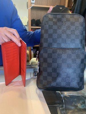 Louis Vuitton Brazza Infini Wallet and Louis Vuitton Avenue Sling Bag