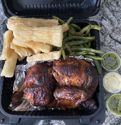 #2. Half Chicken and 2 Sides Green Beans Yuca