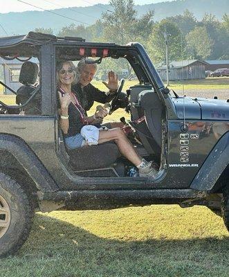 Driving my Rubicon in a Jeep Jamboree. After great service by MB AUTO!