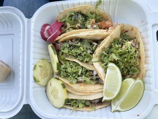 Steak Taco and Chicken Taco