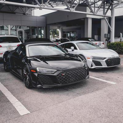 Pair of R8s in for service