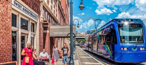 Located along the Atlanta Streetcar route.....