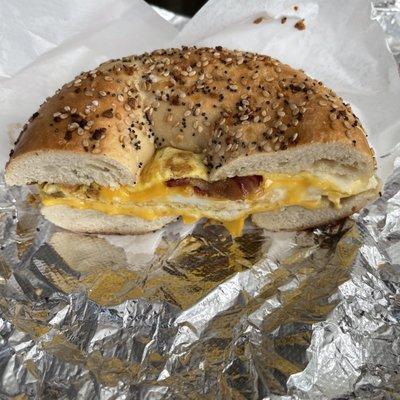 The Bacon, Egg and Cheese on Everything Bagel