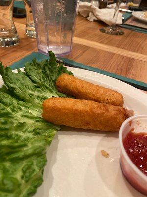 Mozzarella sticks. Eh