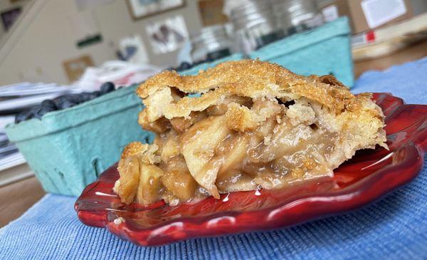 Slice of Artisan Apple Pie! One of three types of apple pie we offer!