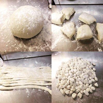 Hand made gnocchi.