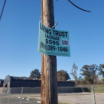 Monday Morning Trust Blights YOUR neighborhood with ILLEGAL bandit signs. Nice work Brad!