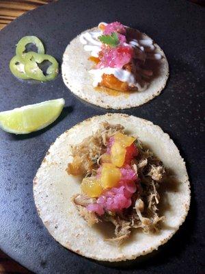 Shrimp Tacos and Tacos al Pastor