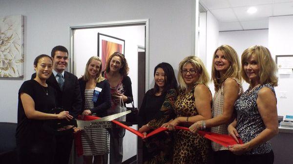 Ribbon cutting with the Walnut Creek Chamber