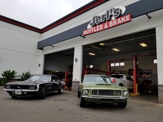 Here is the owner's car and my car side-by-side these guys work on everything! I take all my cars to this shop!