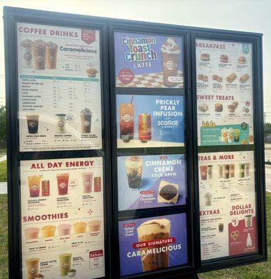 Drive thru menu