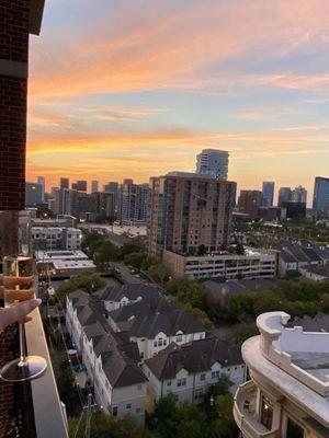 Balcony view (James/Post Oak facing)