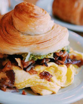 Teal House breakfast sandwich (on a croissant)!!!