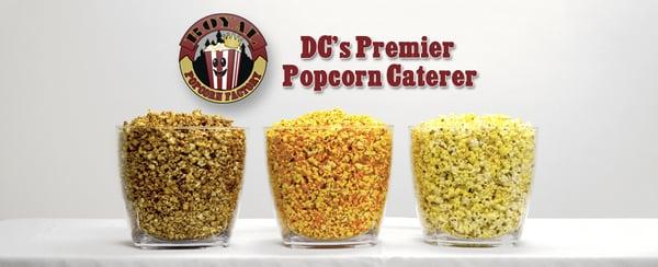 Royal Popcorn Factory is the premier popcorn caterer for the DC area. All popcorn is freshly hand-popped to order with the best ingredients.