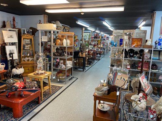 Rows of nicely organized antiques