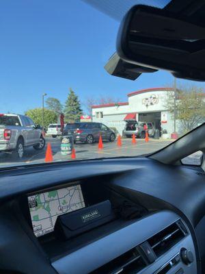 Not fast waiting for them to vacuum out a car while we all wait for our 8 dollar wash