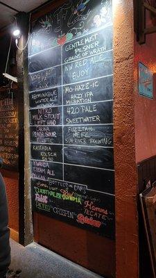 The beer menu as of 01/22/2023.