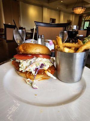 Blue cheese chicken sandwich