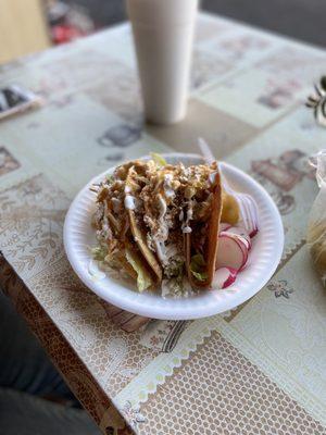 Shredded beef tacos