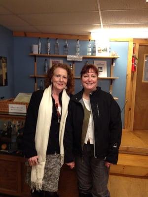 My friend Agnes (left) and me at Maine Distilleries.